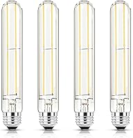 Vista 1 de NOVELUX 7.3 Inch E26 Led Bulb 6W, Equal 80 Watt 4000K Neutral White Edison Bulbs Dimmable, T10 T9 Long Tubular Clear Glass Light Bulb 800LM for