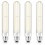 7.3 Inch E26 Led Bulb 6W, Equal 80 Watt 4000K Neutral White Edison Bulbs Dimmable, T10 T9 Long Tubular Clear Glass Light Bulb 800LM for Vanity Pendant Pipe Wall Sconces - UL Cert 4Pack