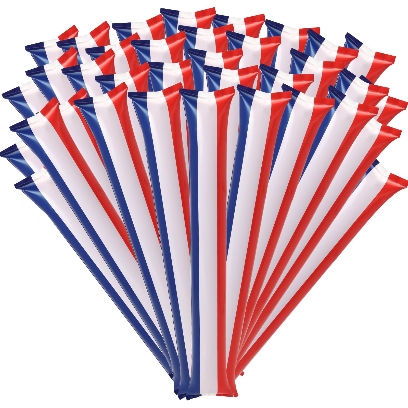 Photo 1 of ZenNex 120 Pack Inflatable Cheer Sticks Thunder Boom Sticks Country Flag Patterns Bang Bang Sticks Cheer Leading Noise Makers for Soccer Games Football Parties Stadium Cheering & Events (France)