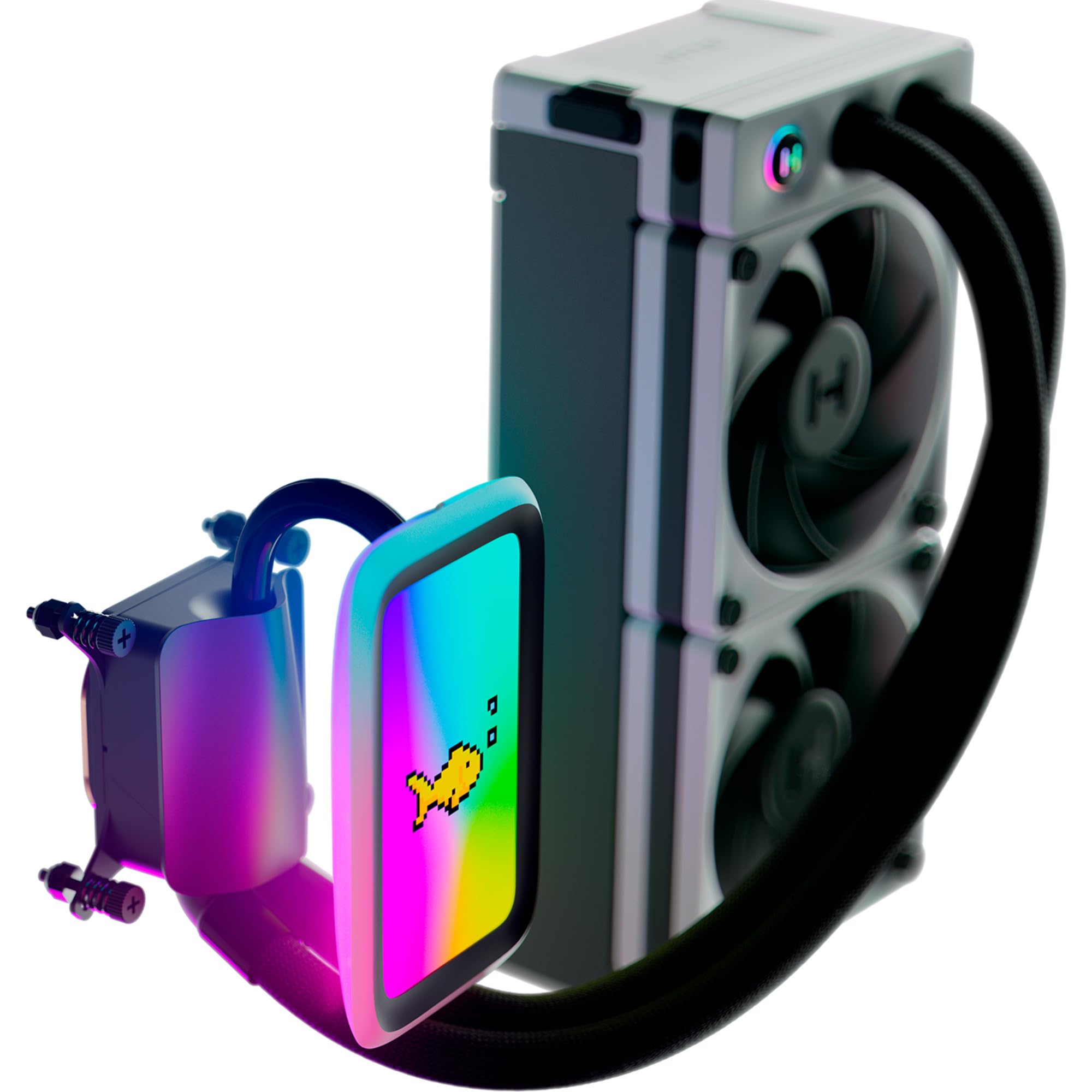 Hyte THICC Q60 Refroidisseur liquide pour processeur LCD 240 mm Blanc/noir