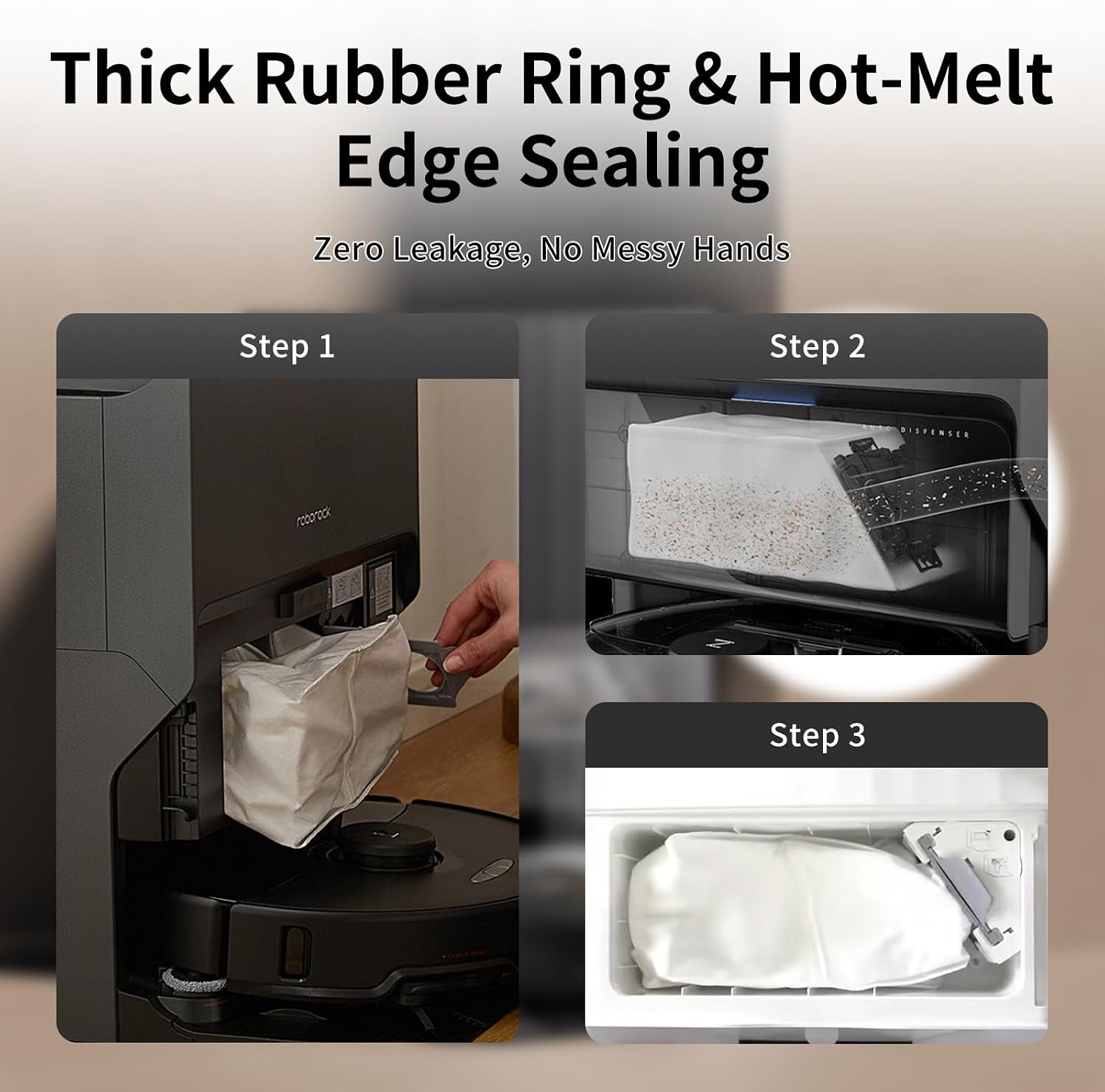 20 Pack Dust Bags Compatible with Roborock QV 35A, Qrevo Series, S8 MaxV Ultra, Saros 10/10R/Z70, Qrevo S/Pro/MaxV/Master/Slim/Curv/Edge, Large Capacity 2.7L Disposable Vacuum Bags Replacement image 5