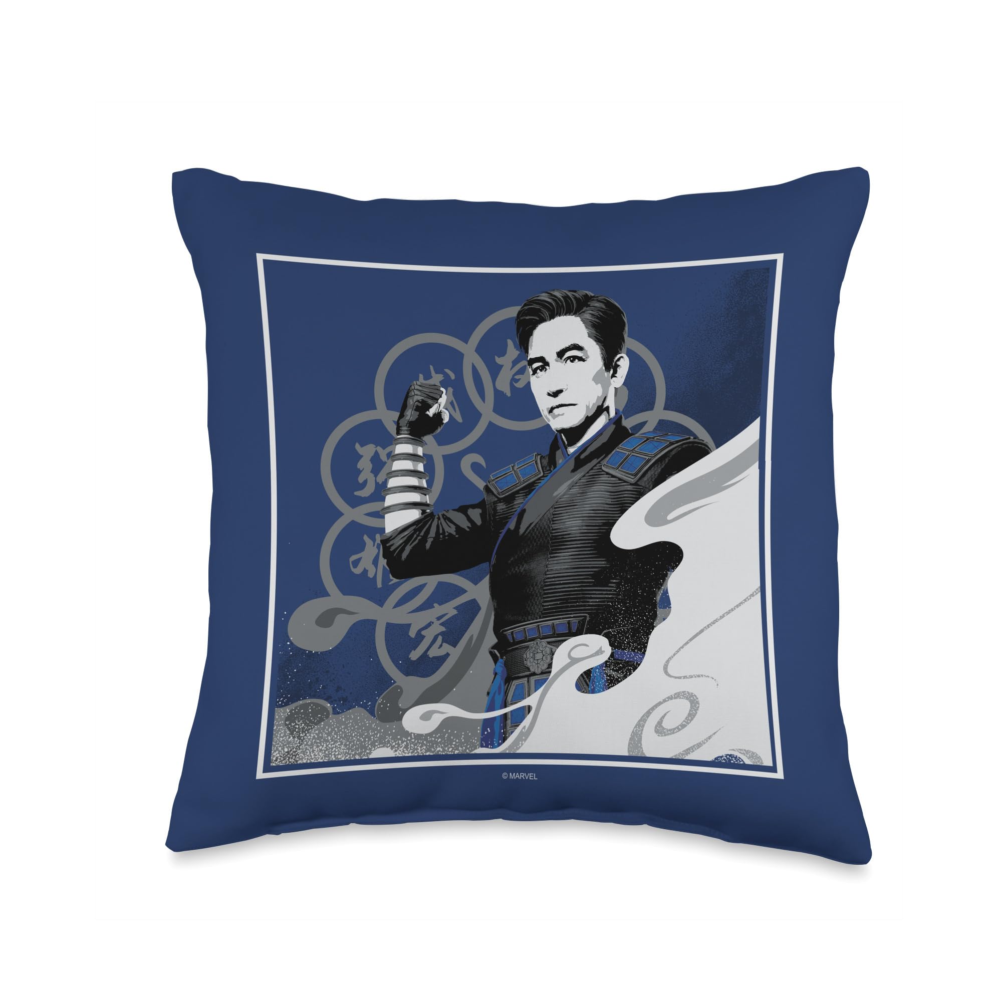MarvelShang-Chi and The Legend of The Ten Rings Wenwu Blue Throw Pillow, 16x16, Multicolor