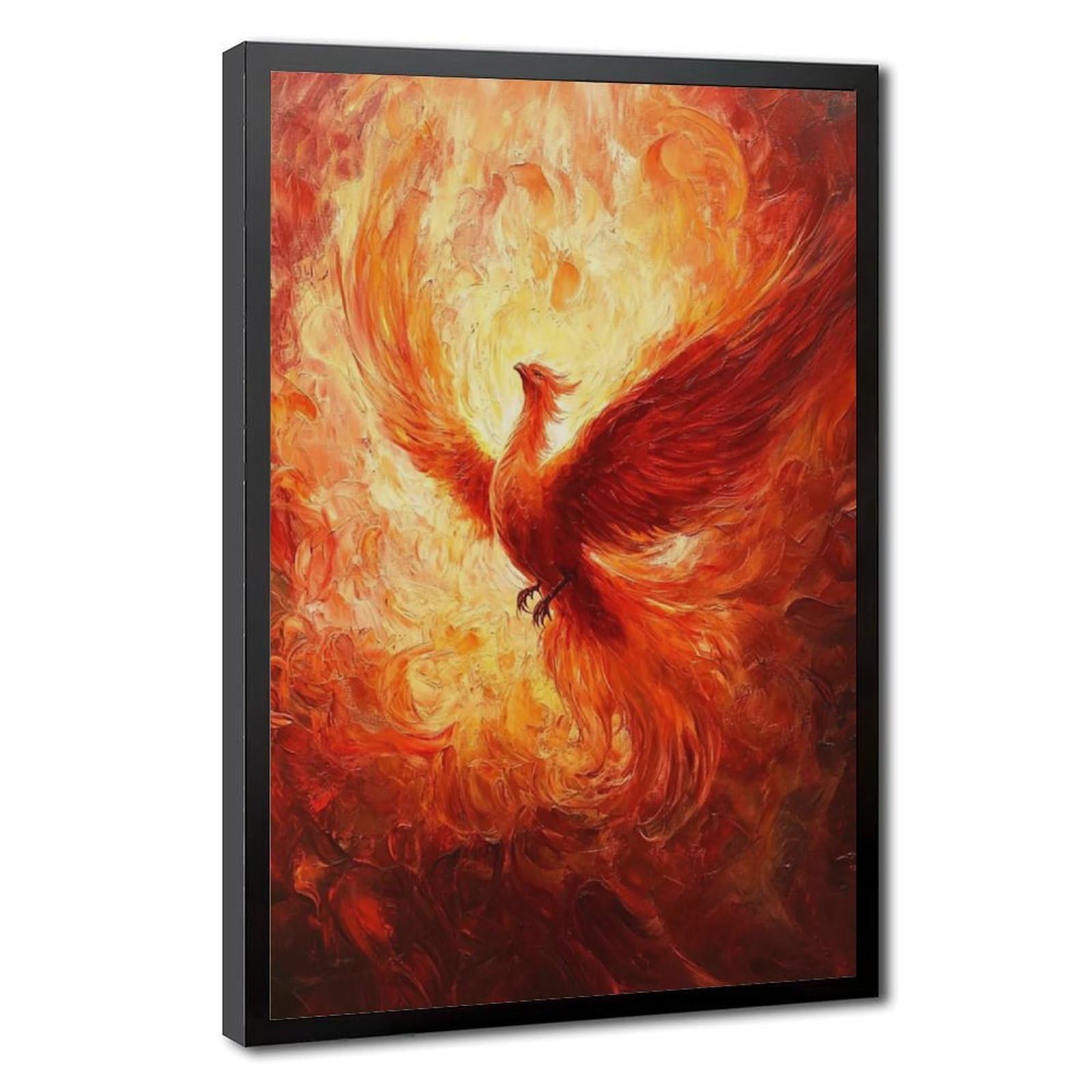 Bareronor Fire Phoenix Poster (2) Canvas Poster Bedroom Decor Landscape Office Room Decor Gift 24" L X 36" W