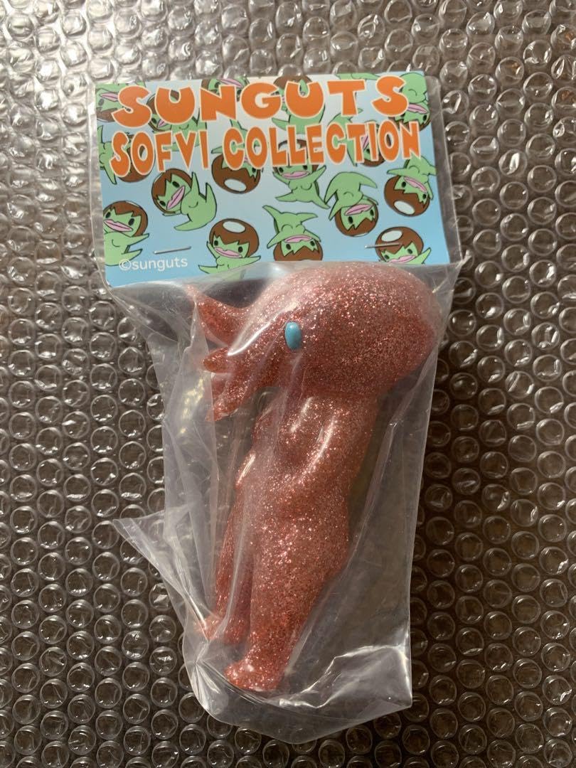 サンガッツ本舗　クティーラ　ソフビ サンガッツ本舗 クティーラ グリーン ピンクラメ ソフビ