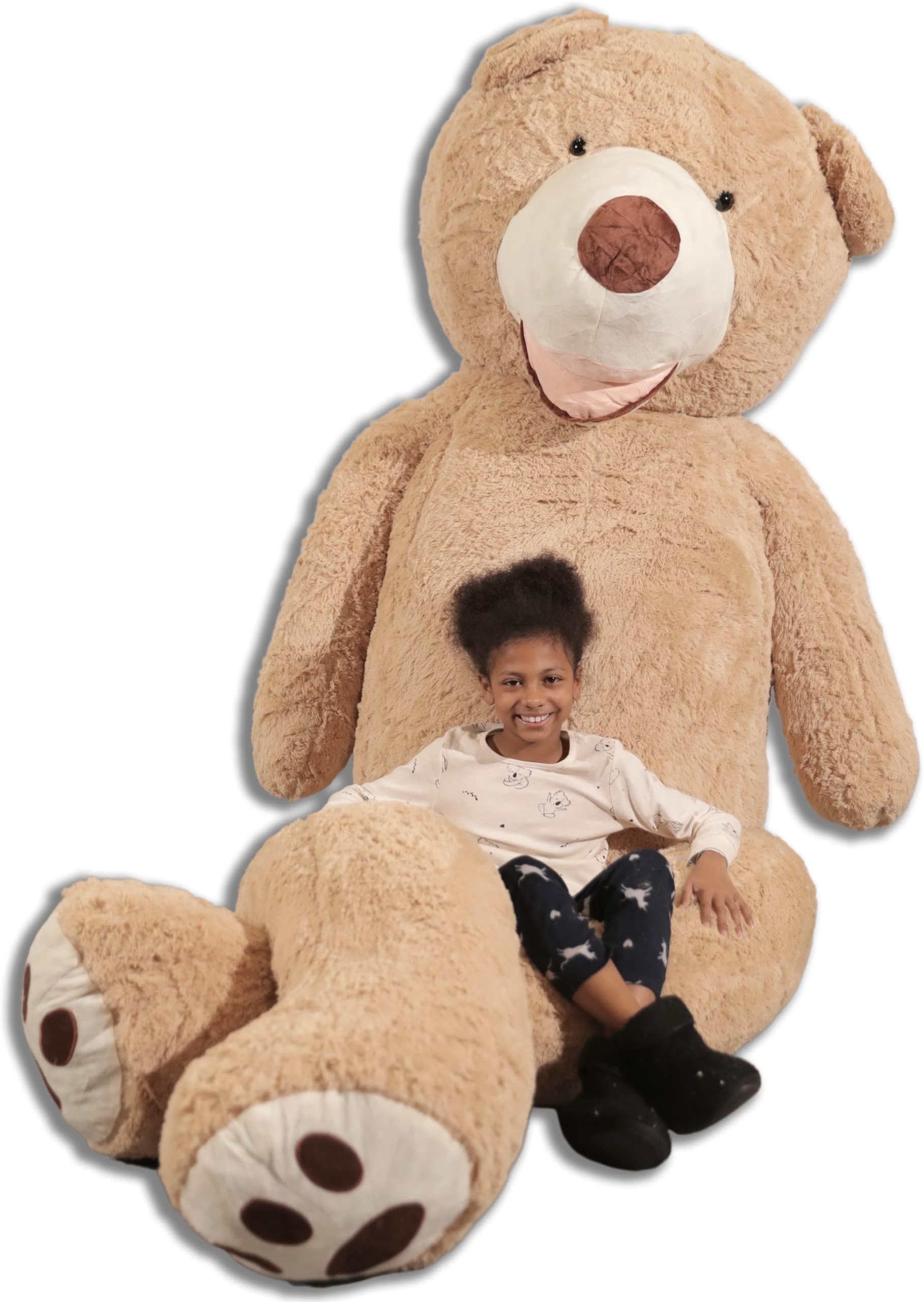 bananair - Giant Teddy Bear - Made in France, Ultra Soft and Fluffy, Cuddles Assured - Big Teddy Bear for Birthdays, Bedroom Decor, Celebrations (Beige, 340 cm / 11.16 ft)