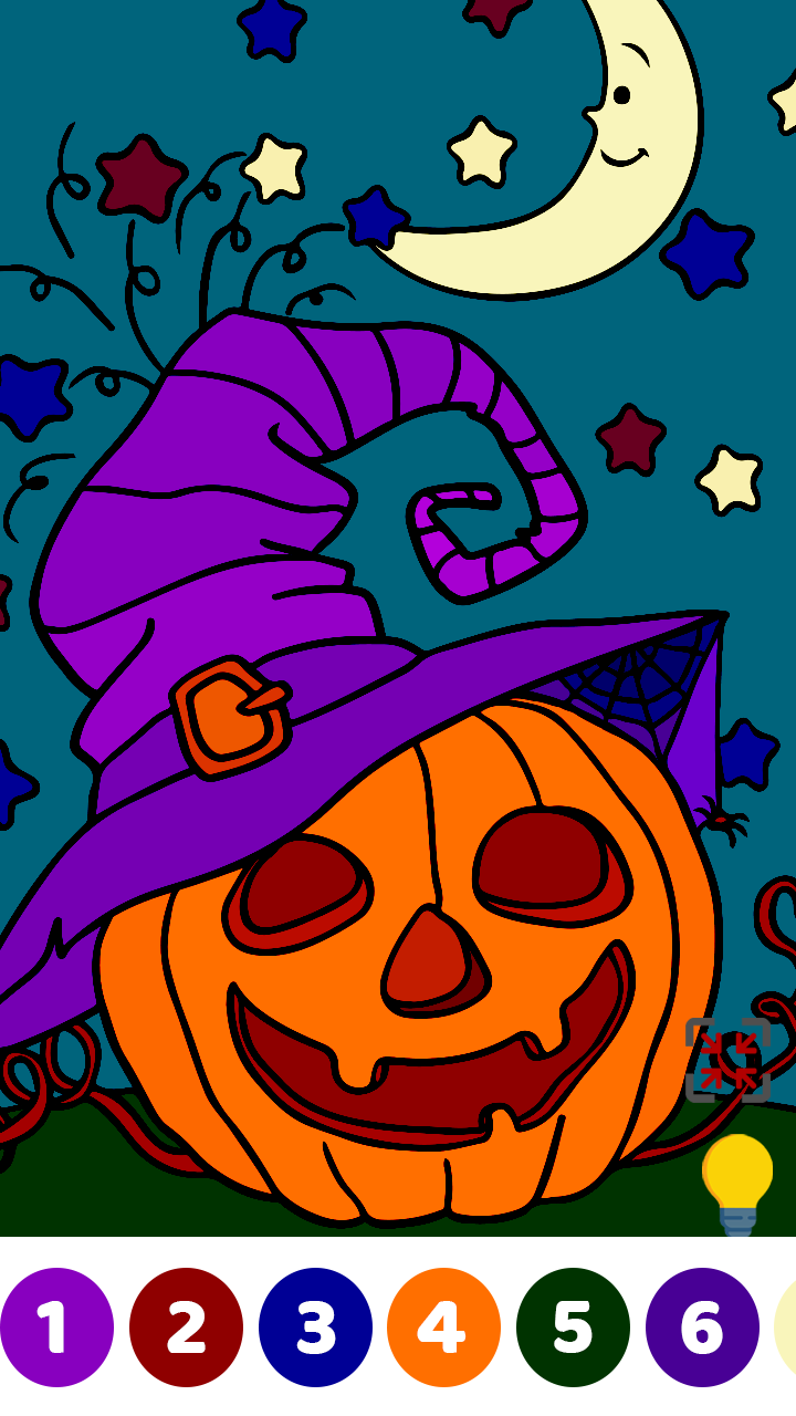 Halloween Color By Number Coloring Book For Kids - Happy Painting - App ...