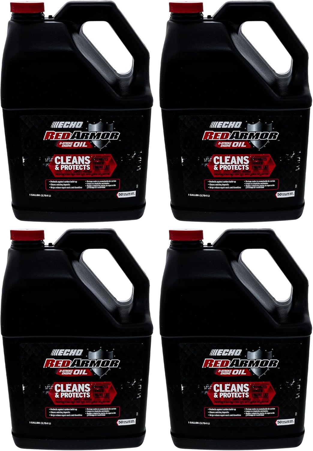 ECHO 6550050 Red Armor 2-Stroke Semi-Synthetic Oil Mix 1 Gallon Bottles 4 Pack