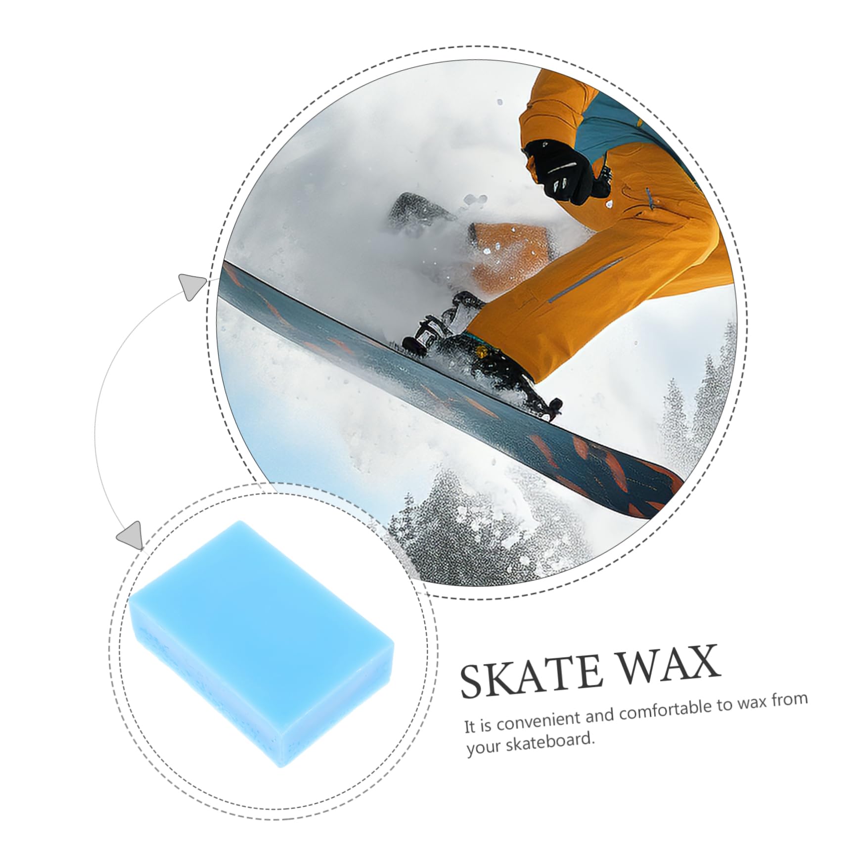 INOOMP de Snowboard Fart de Ski d'hiver fartage de Planche à Neige Snowboards Planche à Roulette la Brosse à Fart de Ski Scrubber de Glissement Blanche