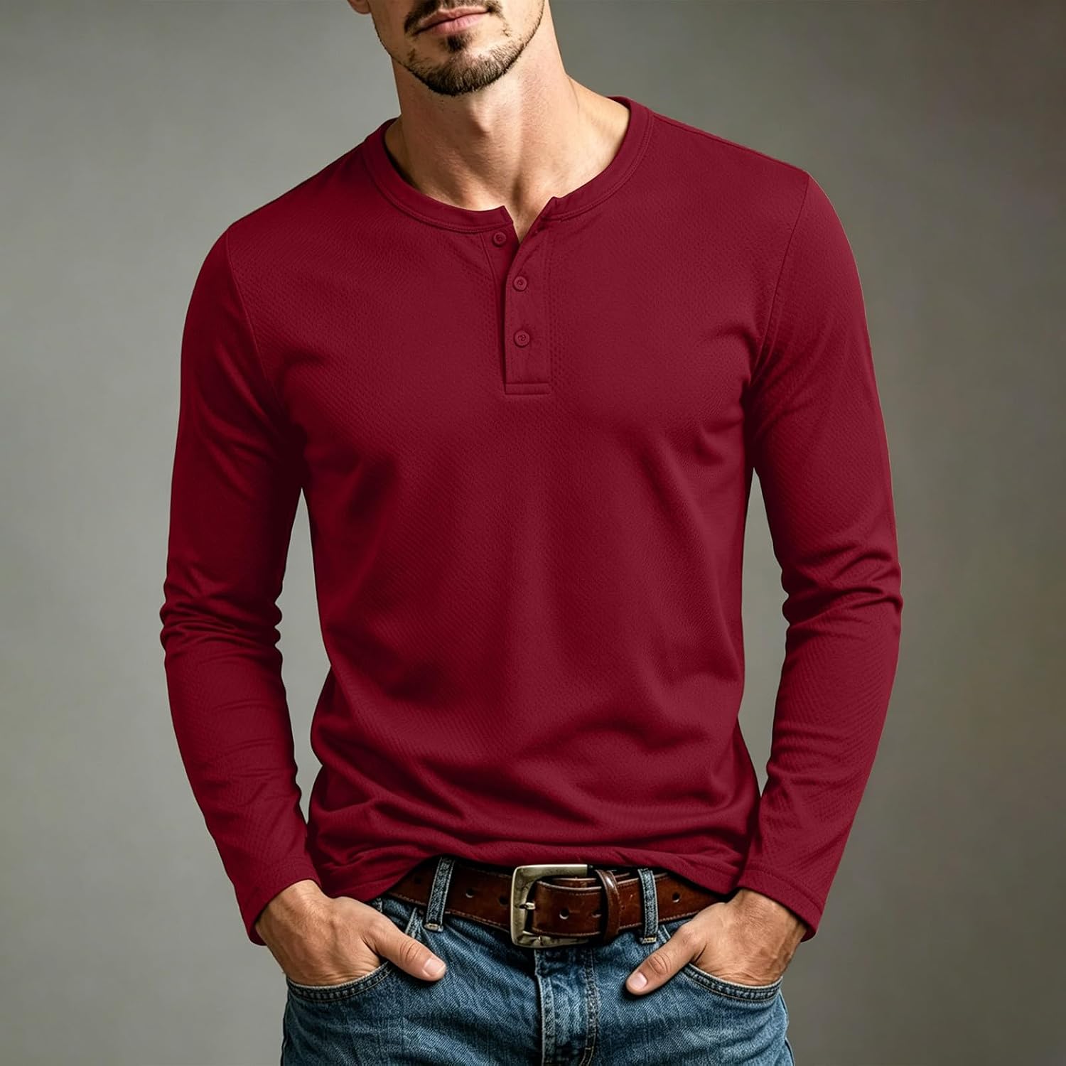 Mens Ice Silk Athletic Shirts Long Sleeve Crew Neck Quick Dry Tees Breathable Lightweight Running Workout Tops