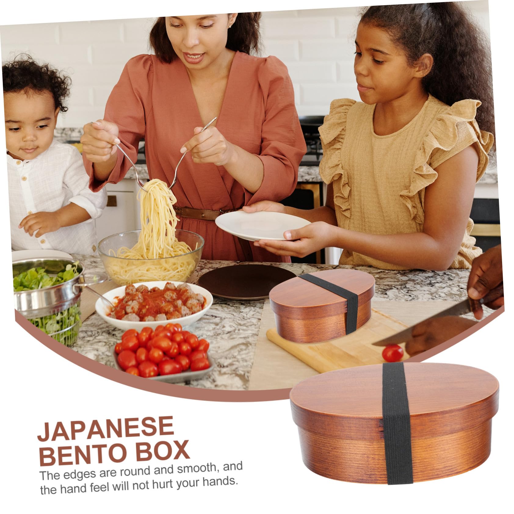 Boîte à Bento en Bois, Boîte à Déjeuner Sushi Japonaise Portable