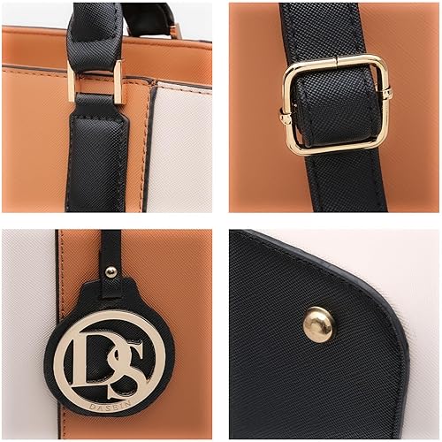 Miniatura 3 de DASEIN - Bolsa de mano para mujer, bolsa tipo bandolera, asa superior, bolsa plana para trabajar