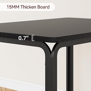 3 Piece Dining Room Set, Modern Dining Table Set for 2, Compact Breakfast Bar Table Set, Rectangular Table with Chairs, Ideal for Small Kitchens & Dining Rooms(Black)