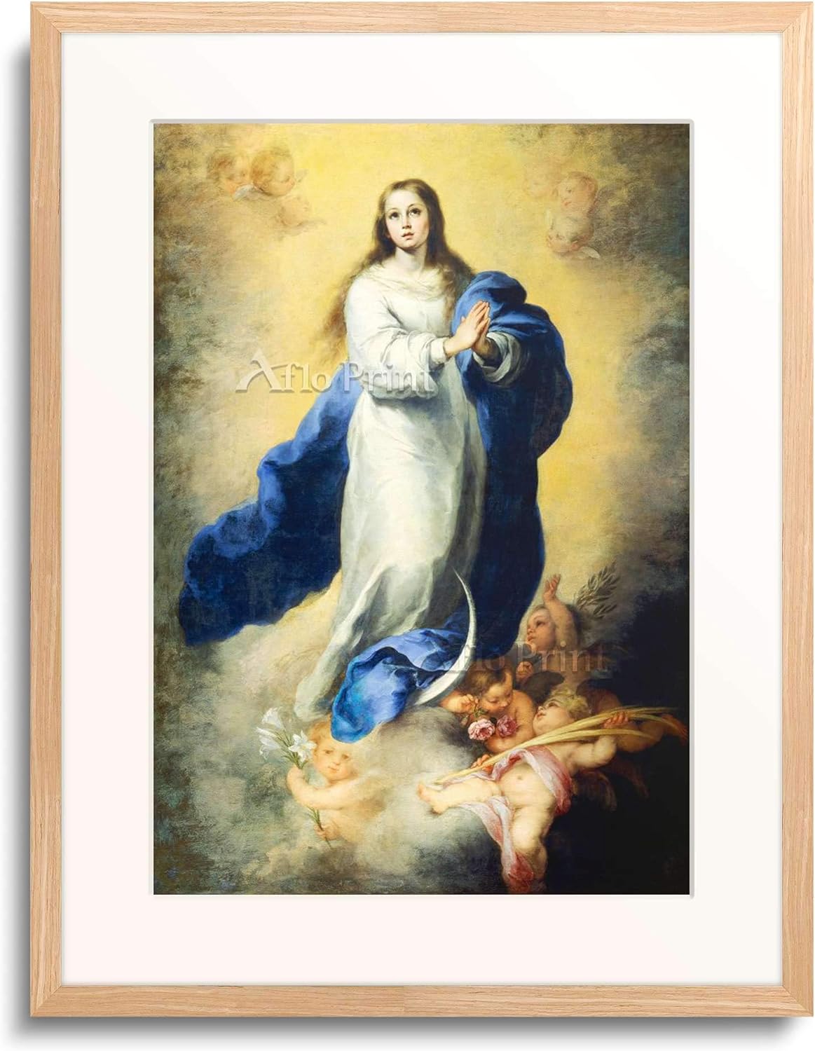 Amazon.co.jp ムリーリョ 「無原罪の御宿り エル・エスコリアル」 額装アート作品 ホーム＆キッチン