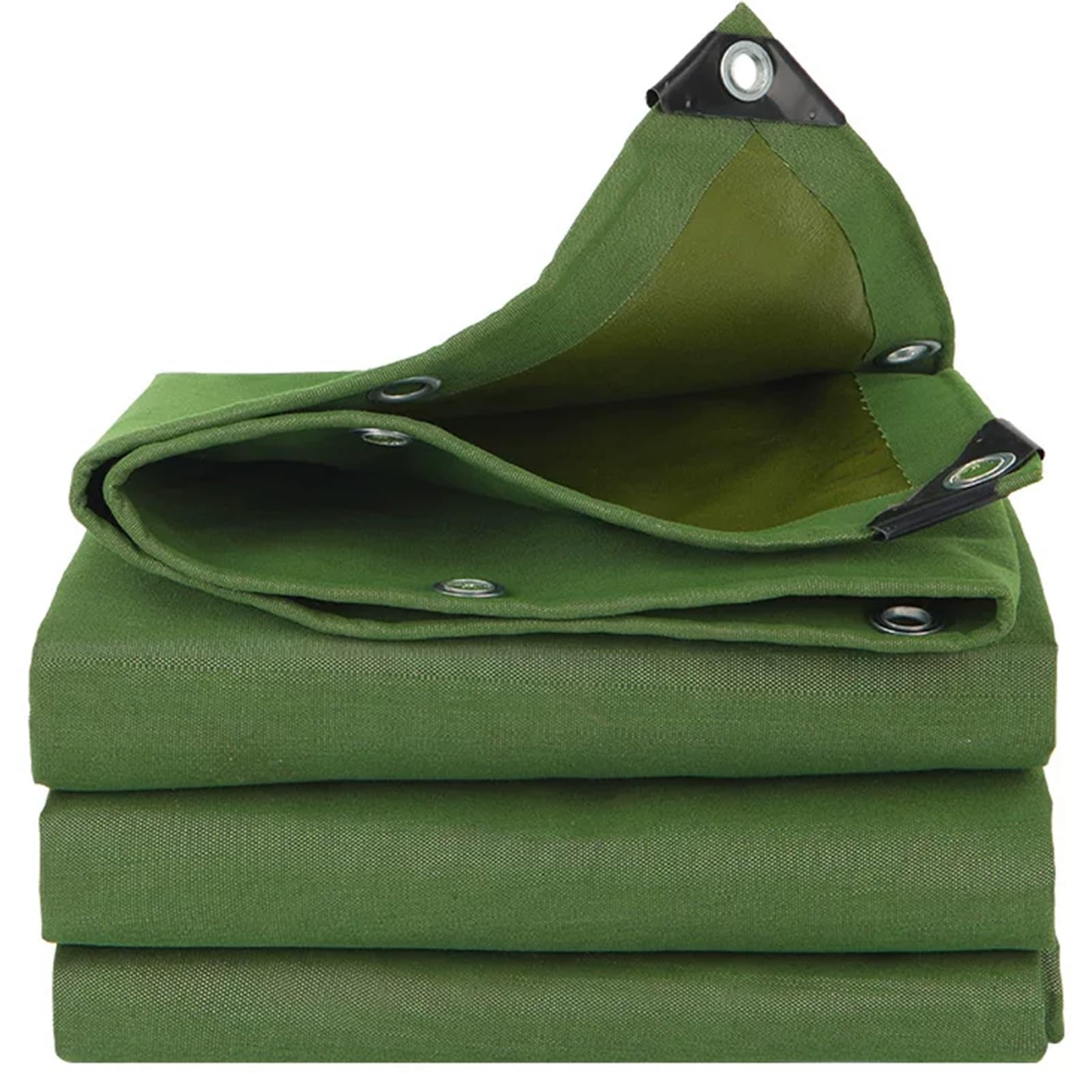 Waterproof Canvas Tarpaulin with Reinforced Grommets 1x1.5m 1.2x1.5m 3x4m 4x6m 6x8m Heavy Duty Tarp Sheet Cover for Outdoor Roof, Truck, Shed Cover(5x6m(16.4ftx19.7ft))