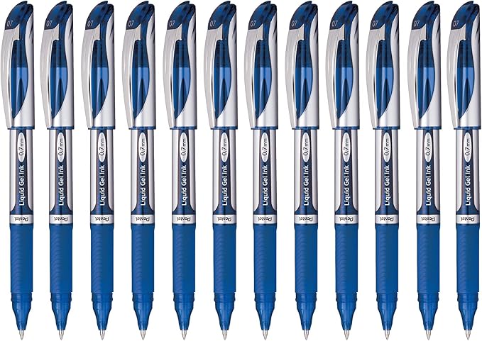 Amazon.com: Pentel EnerGel Gel Ink Pen, Medium Point, Metal Tip, Blue ...
