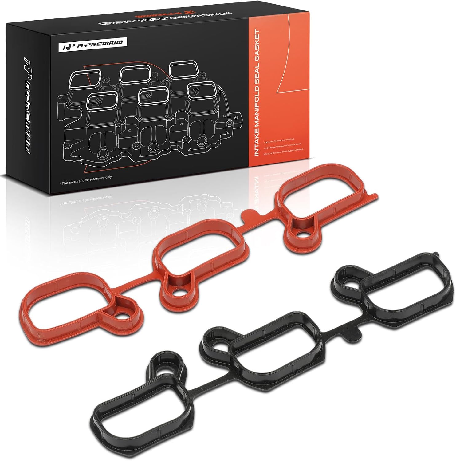A-Premium Lower Engine Intake Manifold Gasket Set Compatible with BMW 320i 2001-2005, 323Ci, 323i, 323is, 325Ci, 325i, 325xi, 328Ci, 328i, 328is, 330Ci, 330i, 330xi, X5, 525i, 528i, 530i, X3, Z3, Z4