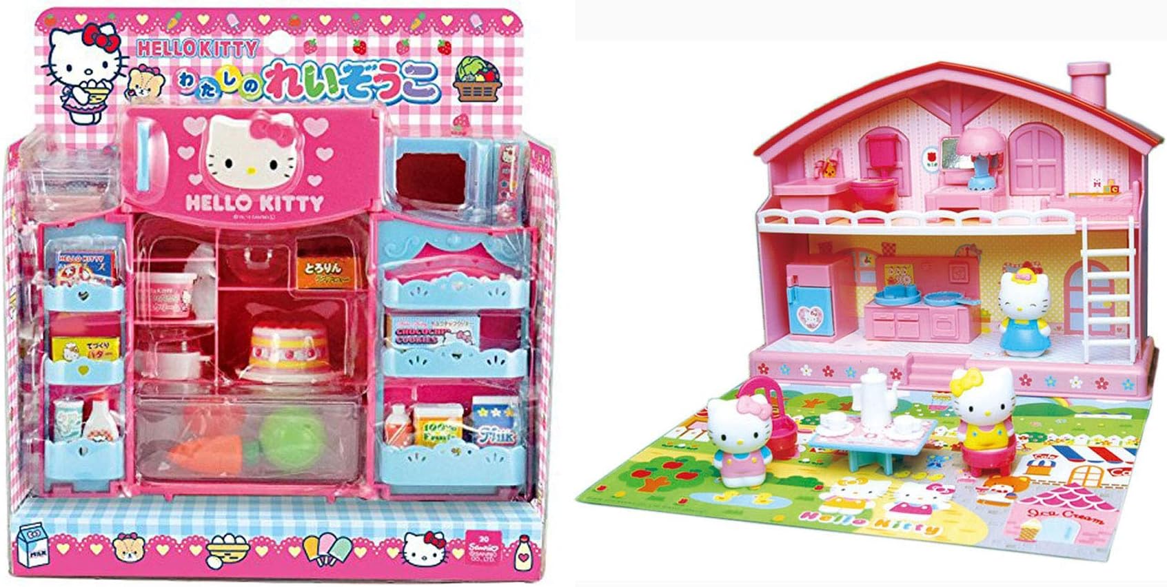 2 Refrigerator and House Sets Sold Together Bundle - Cooking and House Play (Japan Import)