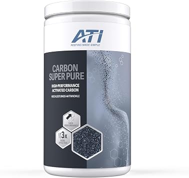 ATI Carbon Super Pure - Acid-Washed Activated Carbon for Reef Aquariums - Removes Toxins Gently - 1,000ml / 500g