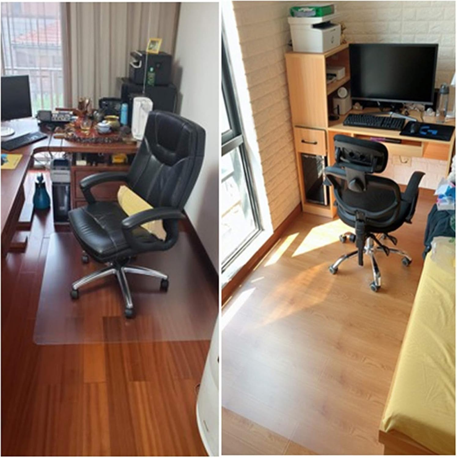 Floor Protection Office Chair Computer Frosted Mat Non-slip Waterproof 1.5mm 14 Sizes (Color : 1.5mm Size : 120x110cm)