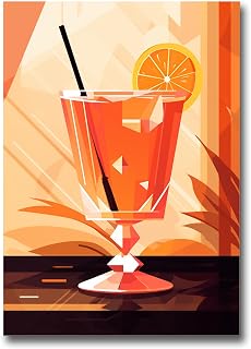 Traits Cocktail Print For Preppy Wall Art, Aperol Spritz Drink Prints For Dorm Room Wall Decor Preppy Print For Bedroom Cocktail, Art prints, Wall