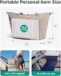 BAGSMART Sac pliable de voyage, 37L Sac à bandoulière extensible léger imperméable pour les voyages de week-end, continuer sur l'organisateur d'article personnel, noir