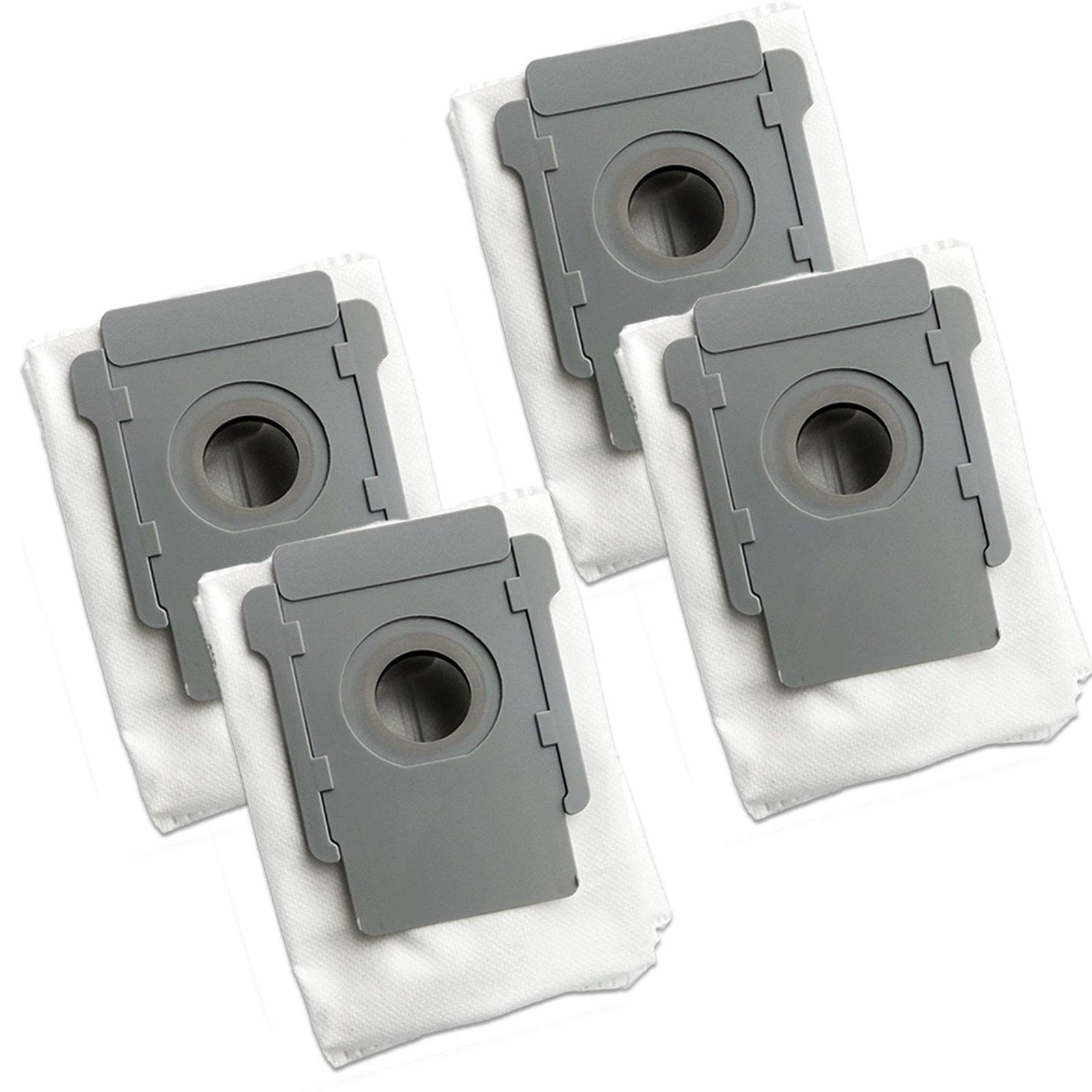 SLOWORK 4 Pack Replacement Dust Bags Parts for IRobot Roomba I & S Series i7 i7+/Plus (7550) i6+ (6550) i8+ (8550) s9+ (9550) Clean Base Automatic Dirt Disposal Bag,White