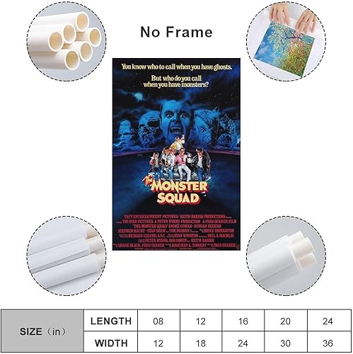 Miniatura 2 de Póster de película The Monster Squad de 1987 para dormitorio, decoración de pared estética, impresiones artísticas en lienzo para decoración de