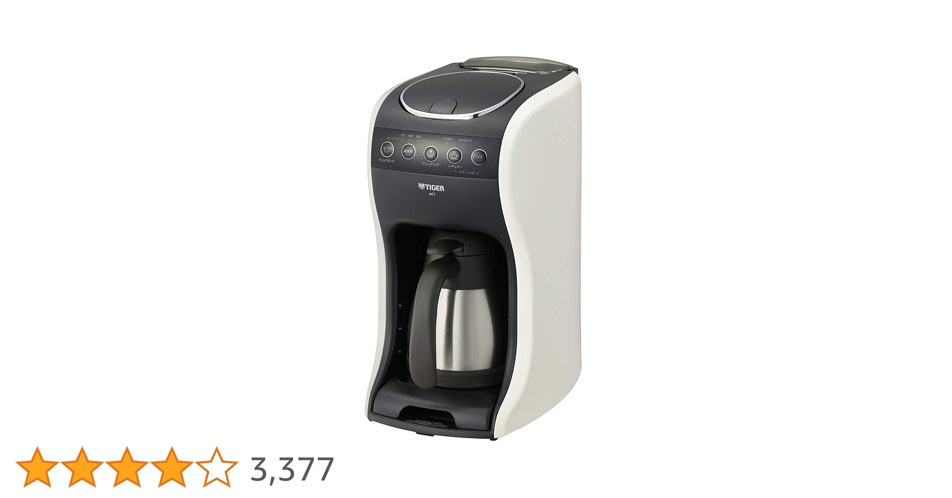 Amazon | タイガー魔法瓶(TIGER) コーヒーメーカー 1~4杯用 深