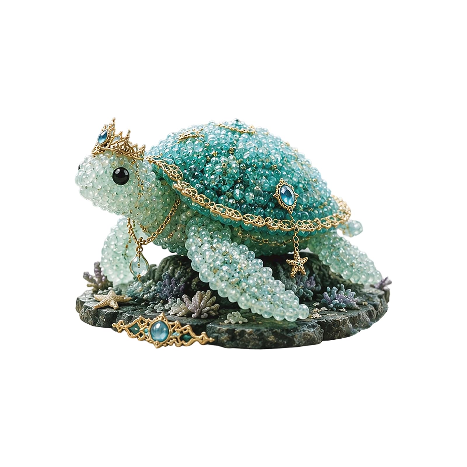DIY Bead Kit 3D Marine Animals Creative Handmade Crafts for Beginners and Adults with Assorted Beads Tools and Instruction Manual