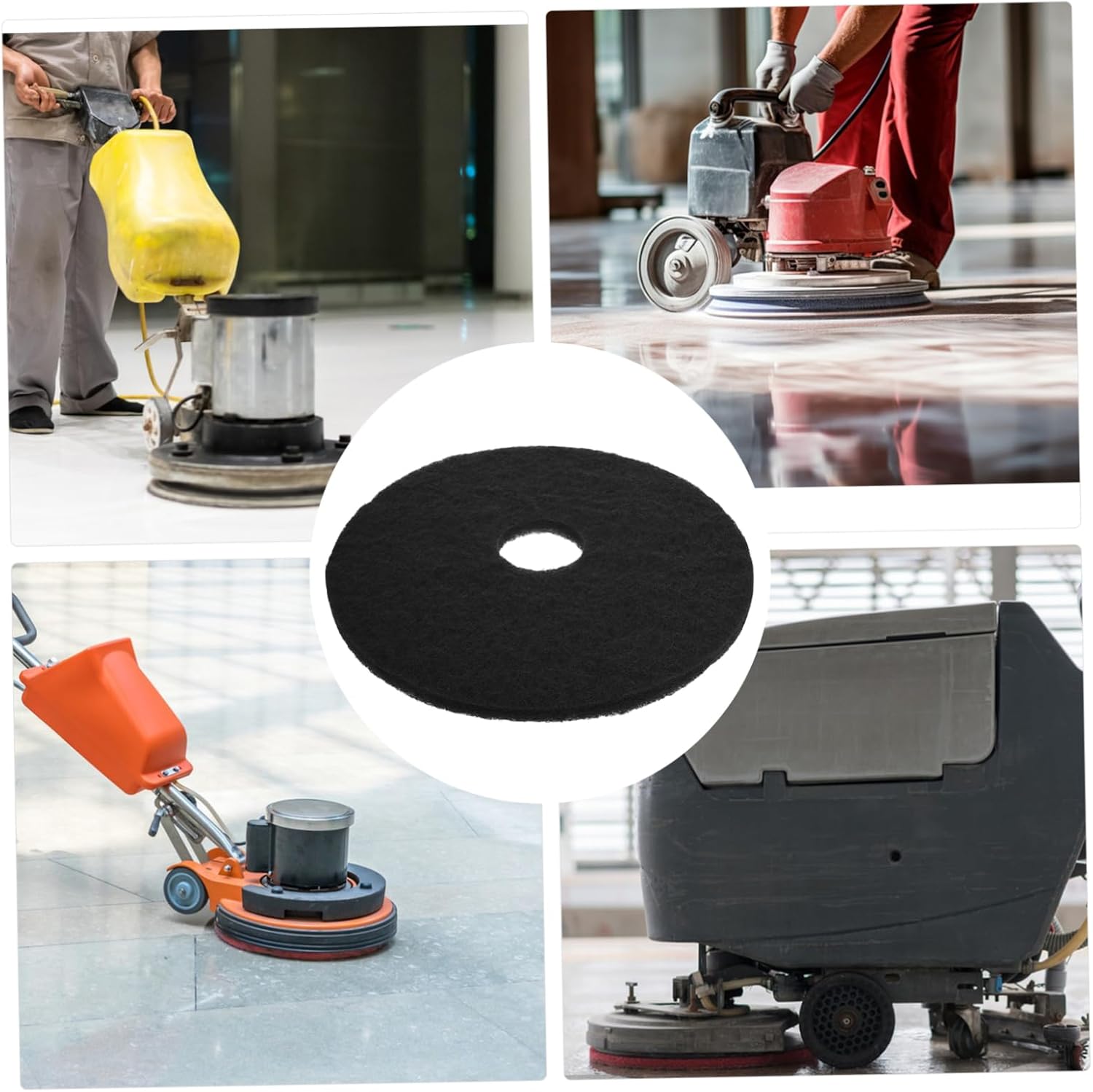 Floor Polishing Pad Replaceable Cleaning Pad for Floor Compatible Hardwood Tile and Marble Materials for Easy and Versatile Use