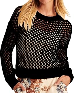 Women's Crochet Mesh Beach Cover Up Sweater