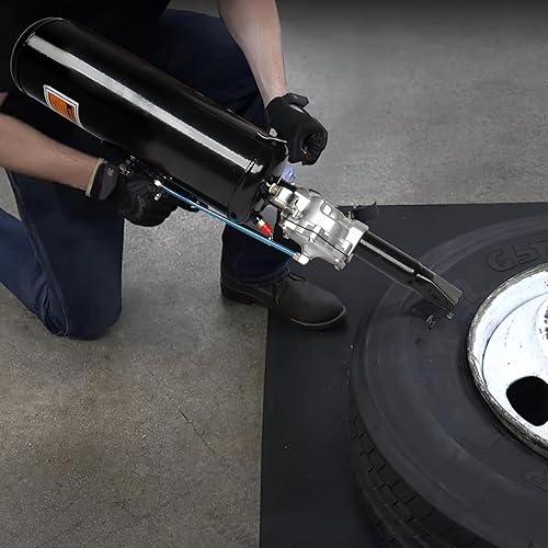 Miniatura 7 de TUFFIOM Asiento de 2.1 galones de aire para neumáticos con manómetro y mango, herramienta de asiento de gatillo de rueda para motocicleta, ATV,