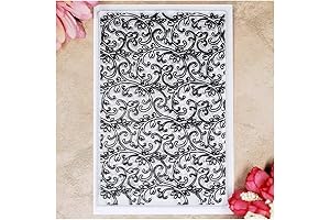 Kwan Crafts Leaves Background Clear Stamps