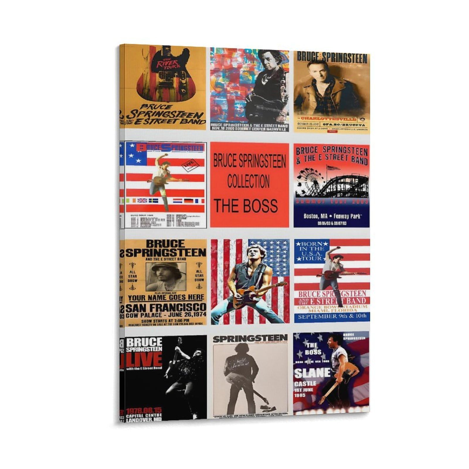 Impression sur toile de l'album Born to Run de Bruce Springsteen - Décoration murale moderne pour chambre - 20 x 30 cm