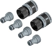 Melnor 65175AMZ QuickConnect 6-Piece Starter Set - 4 Adapters & 2 End Connectors for Easy Hose Tool Switching