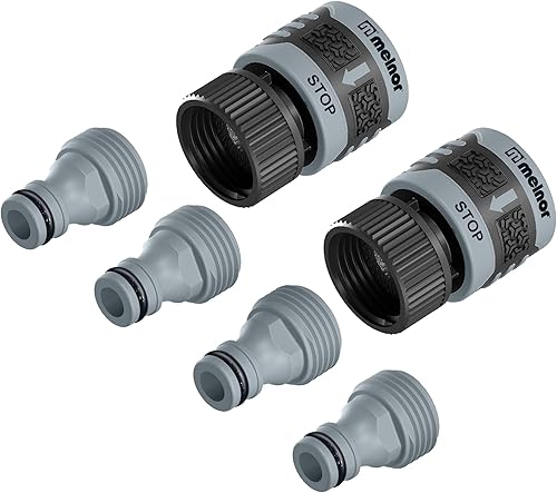 Miniatura 9 de Melnor 65191AMZ - Juego de aspersores ajustables con espigas ajustables, verde, amarillo y 65131AMZ - Paquete de aspersor con mini oscilador, negro,