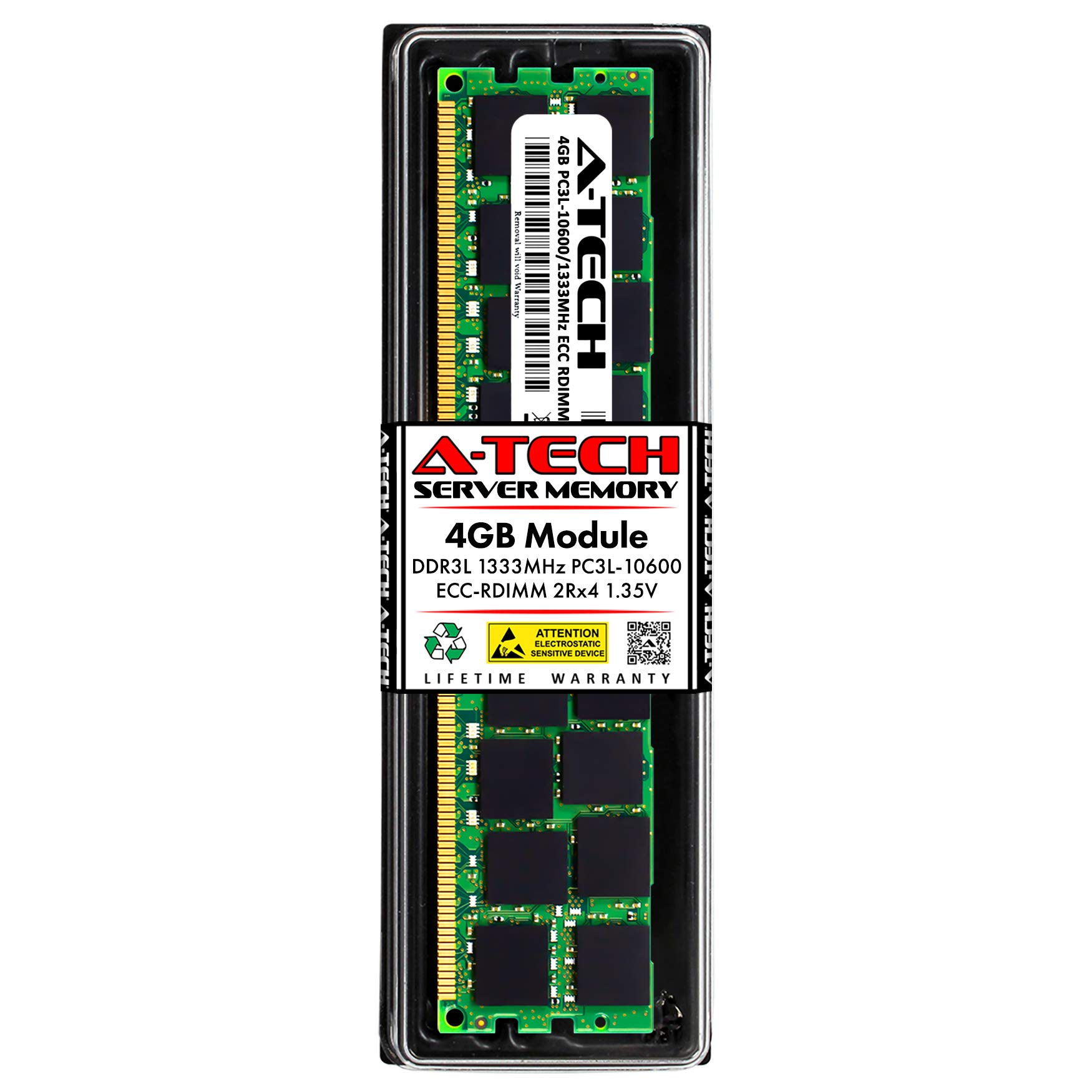 A-Tech 4GB DDR3/DDR3L 1333MHz PC3L-10600R ECC RDIMM 2Rx4 Dual Rank