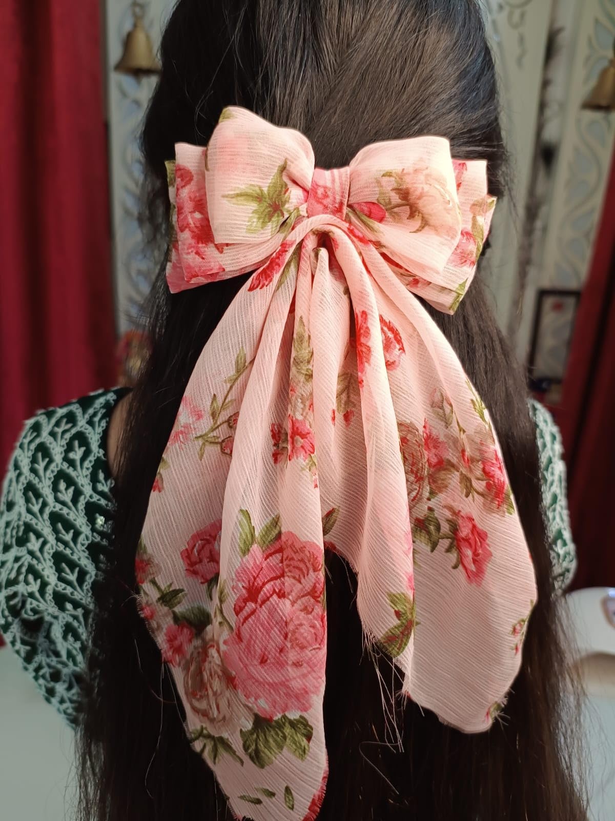 KAYPS WORLD Large Bows Hair Clips for Women & girl Long Tail Flower Design (Georget) (B0D4QWPM76) Amazon Price History, Amazon Price Tracker