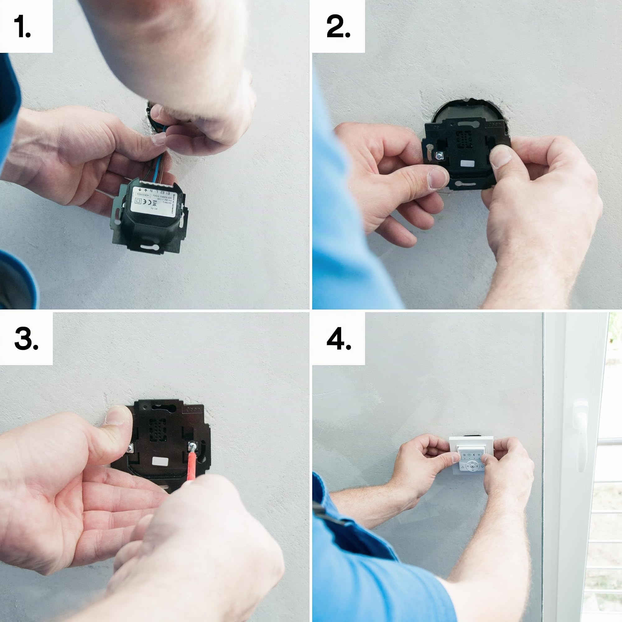 Home Pilot - Programmateur Lite Premium pour commande de volet roulant. Programmateur pour volet roulant | Programmation | Filaire |Adapté pour moteur tubulaire - 10501002