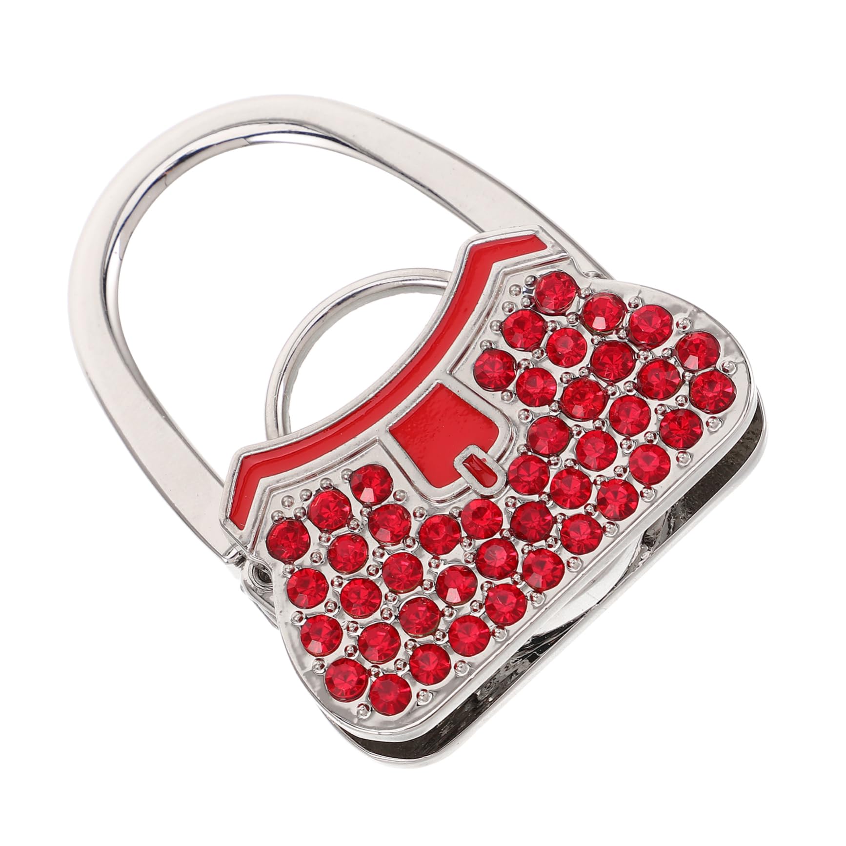 Didiseaon Portable Rhinestone Purse Hanger with Sturdy Lock Lightweight Handbag Hook for Tables Fashionable Bag Holder for Daily Outfits and Banquets Scratch Resistant Design