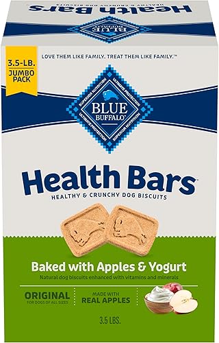 Miniatura 18 de Blue Buffalo Health Bars - Galletas crujientes para perros, golosinas horneadas al horno hechas con ingredientes naturales, plátanos y yogur, bolsa
