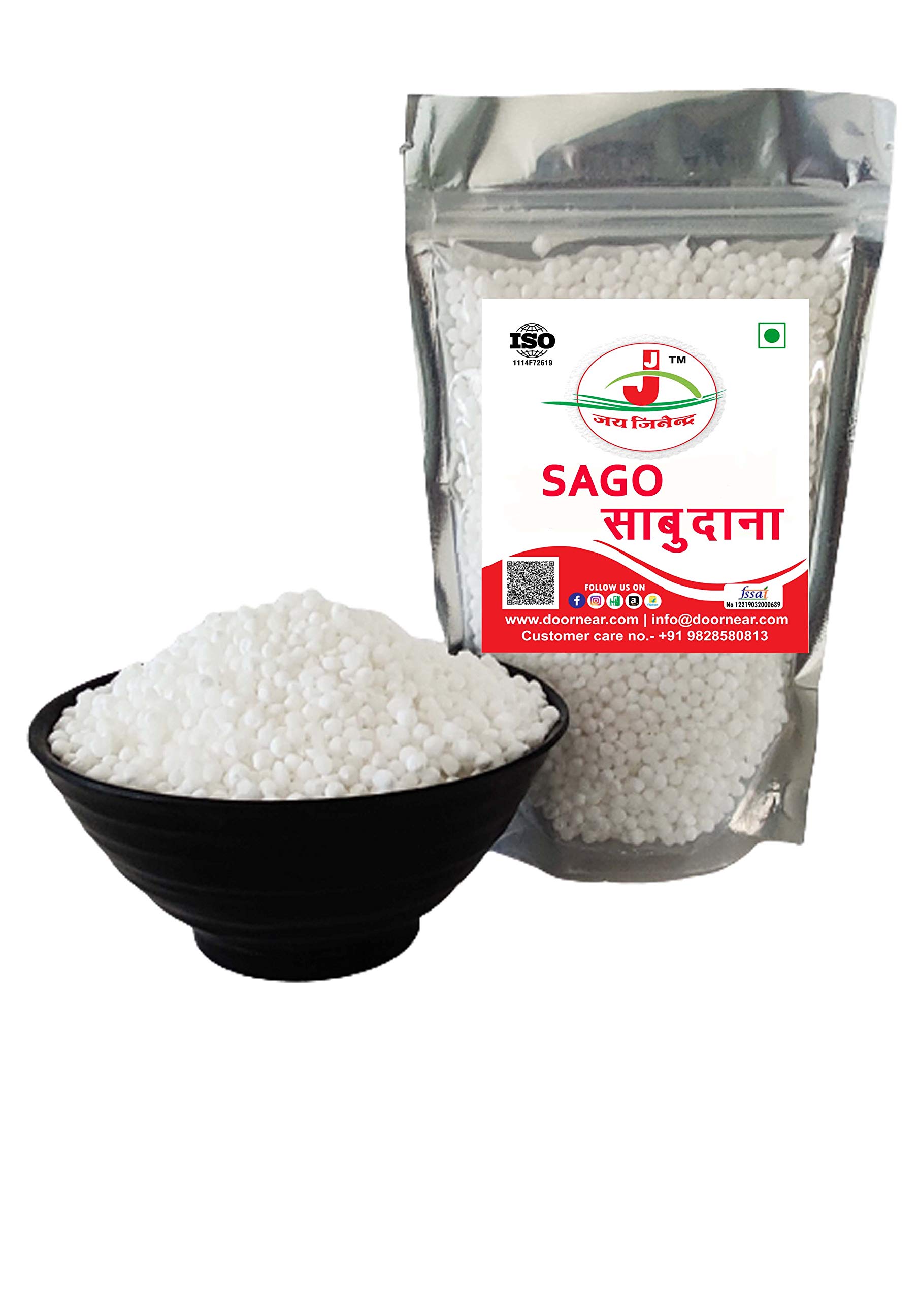 Jai Jinendra Jai Jinendra Premium Gluten Free Sabudana for Fasting/Upwas Tapioca Pearls Granules Sago for Fasting/Upwas (2 Kg) (B088MDQS3N) Amazon Price History, Amazon Price Tracker