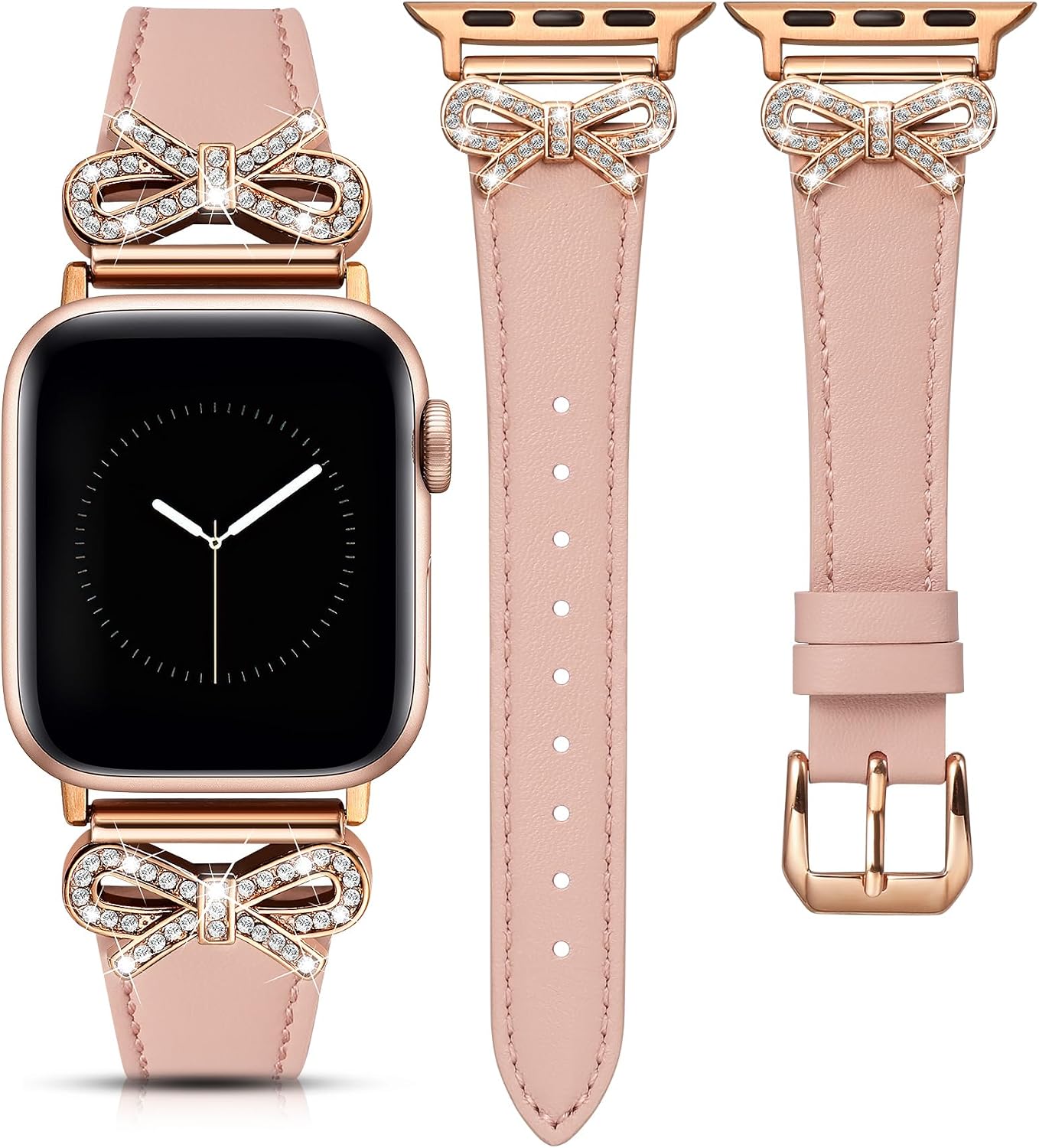 コンパチブル Apple Watch バンド 本革製 レディース レザーベルト