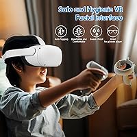 Vista 6 de 2Set Quest 2 Face Pad with Vent Heat Dissipation, TechKen Meta Quest 2 Face Cover Bracket Foam Face Pad VR Accessories Compatible with Quest 2