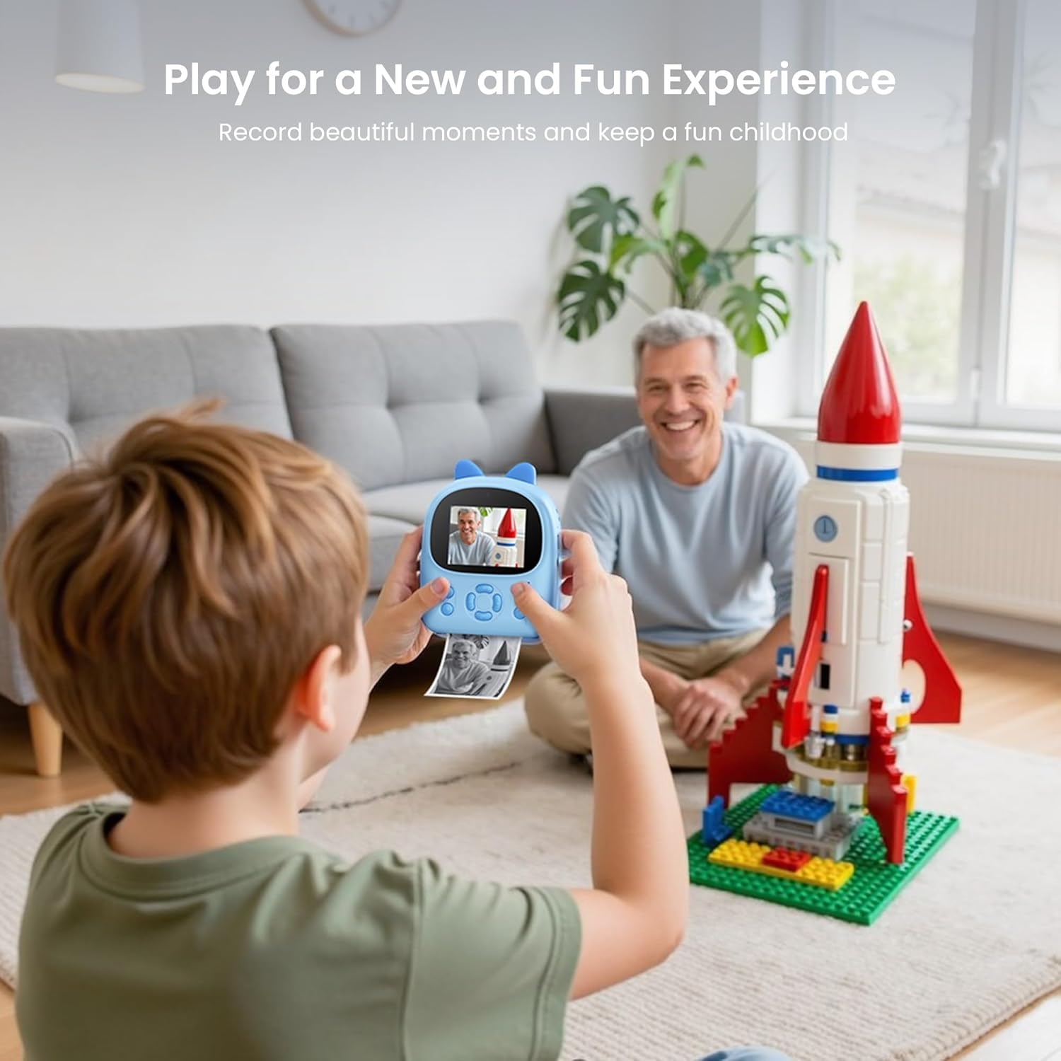 Kids Camera Instant Print, Kid Camera with Printer, Kids Digital Camera, Birthday Gifts for 10 Year Old Girl with Print Paper & 32GB Card (Purple)