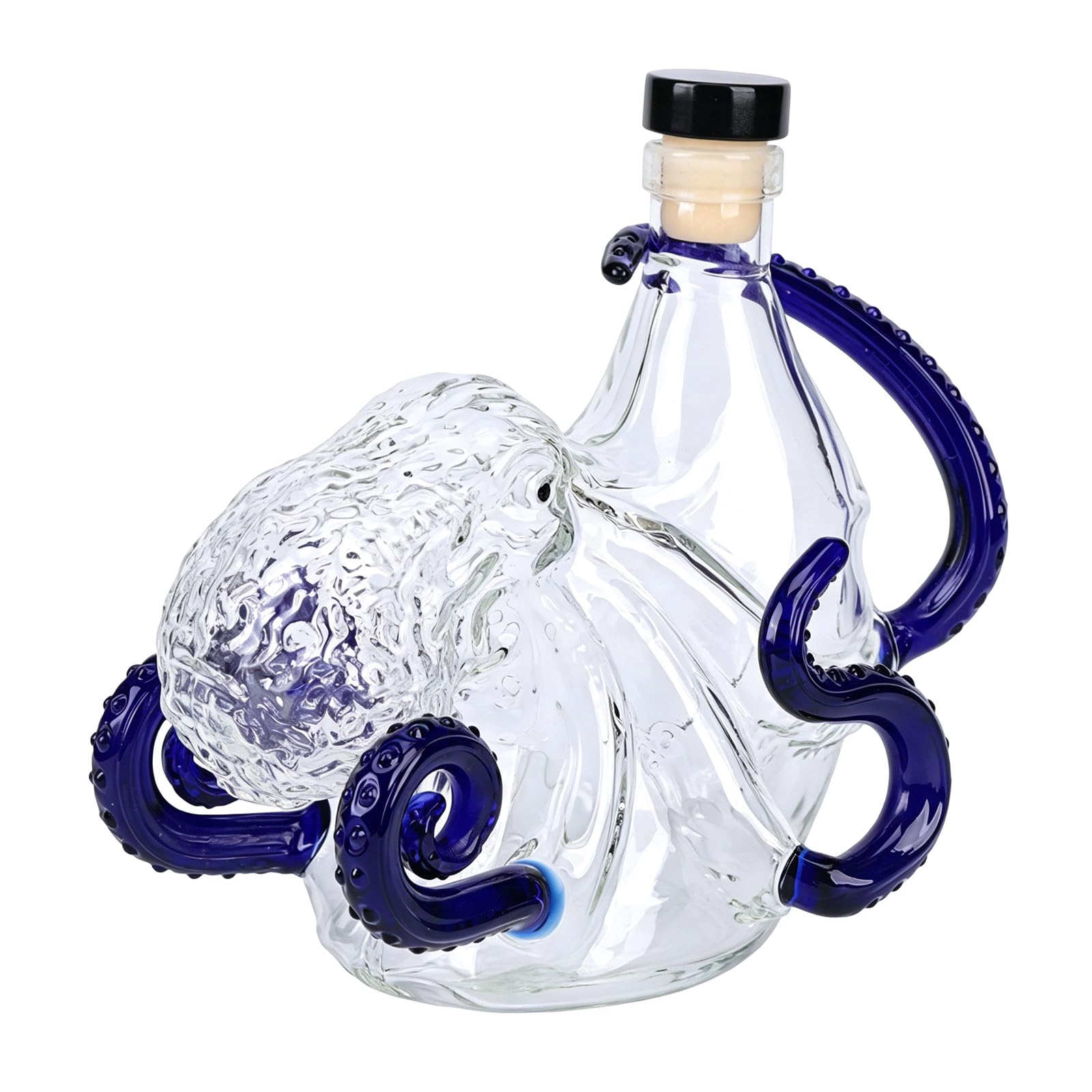 Elnwnnkc Octopuses Glass Bottle Nauticals Art Collector Display for Safe Liquid Transfer and Decoration 15Cm Height Glass Octopuses Bottle