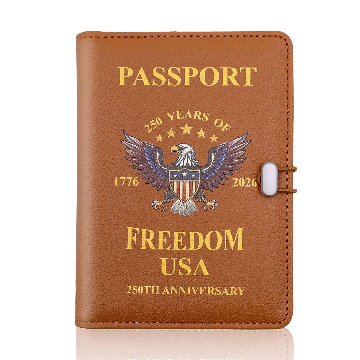 Melsbrinna Premium Leather Passport Holder Covers Case, Waterproof Rfid Blocking Travel Wallet Passport Holder with Pen Holder, Cute Passport Book for Women/Men