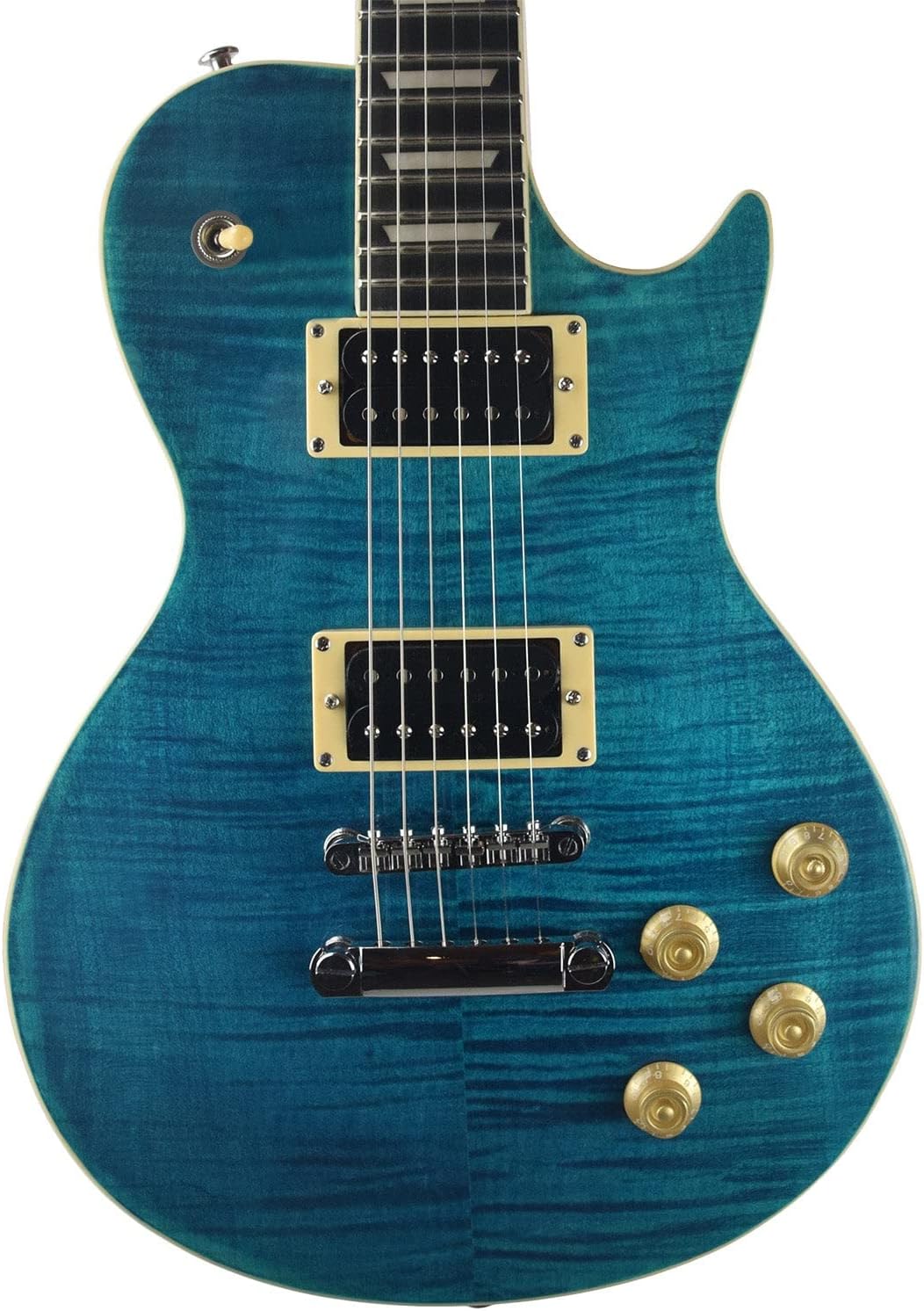 Sawtooth Heritage 60 Series Flame Maple Top Electric Guitar, Cali Blue Flame
