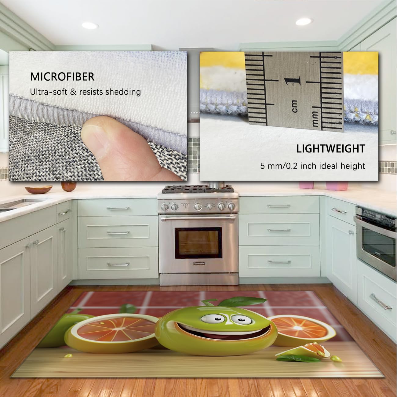 Tappeto 90x150 lavabili in lavatrice per bambini Stanza giochi Tappetino la camera da letto antiscivolo a pelo basso Moquette sottile cucina Sala pranzo Casa colonica Nursery