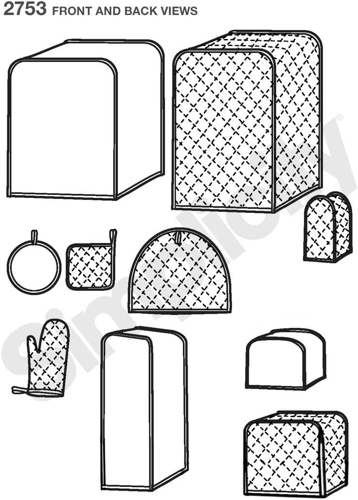 Simplicity 2753 Appliance Cover Sewing Pattern For Home Decorating by Sewing Patterns for Dummies, One Size